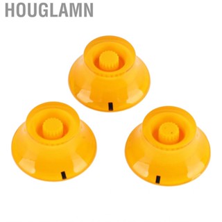 Houglamn Guitar Knob Set Control Knobs Plastic Housing Yellow for Musical Instrument