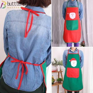 Buttterfly ผ้ากันเปื้อน แขนกุด ทนคราบ เสื้อผ้าไม่ทอ ผ้ากันเปื้อนคริสต์มาส