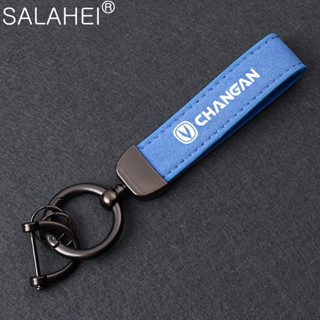พวงกุญแจรถยนต์ หนังกลับ โลหะ คุณภาพดี อุปกรณ์เสริม สําหรับ Changan CS55 EADO CS35 CS75 CS55 PLUS UNI-T UNI-V Lumin Lamore