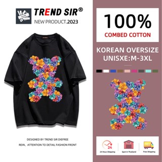 TrendSir พร้อมส่ง🎇 สินค้ามาใหม่🎇 เสื้อยืด ลายกีฬาแฟชั่น☀ เสื้อคนอ้วนผู้หญิงไซส์ใหญ่ 7สี M-3XL