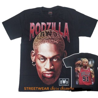 เสื้อยืดแขนสั้นคอกลมเสื้อยืด rodman dennis rodman basketball เสื้อ Rodman บาสเกตบอลCotton 100%  [S-5XL]