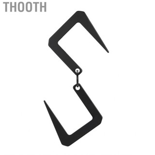 Thooth S Shape Metal Hook  Good Stability Dual Way Storage Rustproof Stainless Steel Ring Connection for Outdoor Barbecue