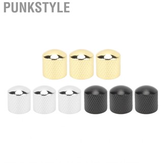 Punkstyle 3 Pcs Electric Guitar Knob Exquisite Appearance Sturdy Metal Universal Po