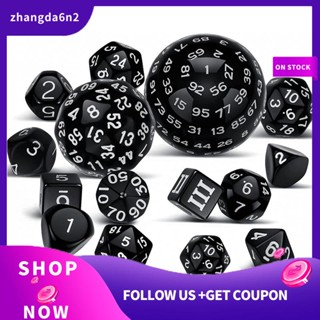 【พร้อมส่ง】ชุดลูกเต๋า ทรงกลม DND D3-D100 RPG 100 ด้าน สําหรับเล่นเกมโต๊ะ 15 ชิ้น