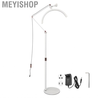 Meyishop Half Moon Floor Light   Lamp Rotatable U Shaped White 20W with Phone Holder for Eyelash Manicure