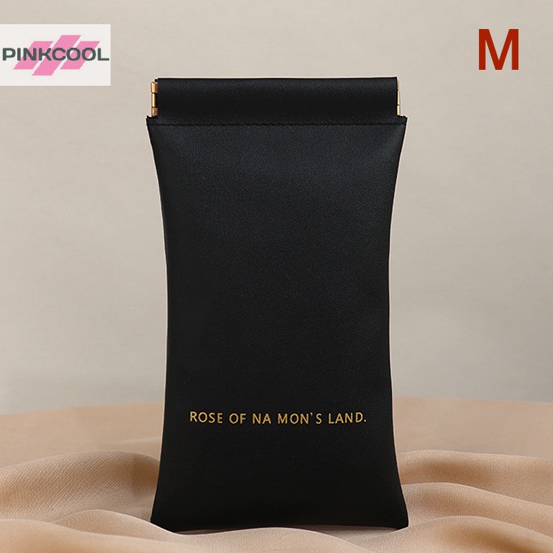 Pinkcool กระเป๋าใส่เหรียญ ผ้าอนามัย แบบพกพา ขนาดเล็ก ปิดเองได้ กระเป๋าเครื่องสําอาง มินิ มินิ มินิ มินิมอล ลิป กระเป๋า ขายดี