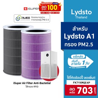 [703บ.โค้ดFK7YXMQE4P] iSUPER ไส้กรอง สำหรับเครื่องฟอกอากาศ Lydsto Air Purifier A1