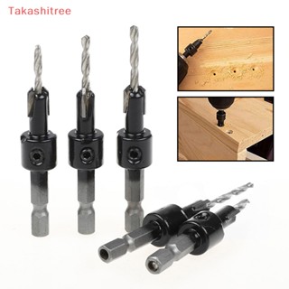 (Takashitree) ดอกสว่านเราเตอร์ซิงค์ ก้านหกเหลี่ยม สําหรับงานไม้ 2.8 3 3.2 3.5 4 มม.