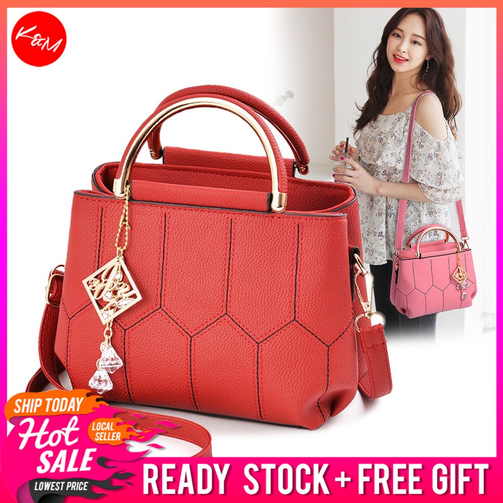 KM Metallic Top Handle Women Luxury Handbag [M1903]