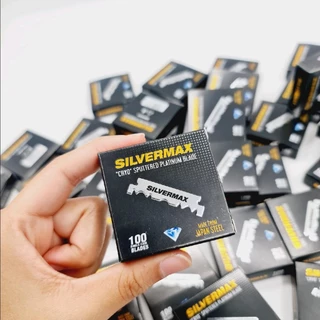 Silvermax - Cryo Sputtered Platinum Half Blades ใบมีดโกนแบบหักครึ่งสำเร็จ (100pcs)