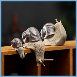 หอยทากจิ๋ว เสมือนจริง หอยทากจิ๋ว สําหรับสวนจิ๋ว นางฟ้า น่ารัก ตกแต่งสวนขวด เซรามิค ฟิกเกอร์ serth