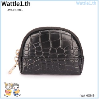 Wttle กระเป๋าสตางค์ หนัง PU ขนาดเล็ก ใส่บัตรเครดิตได้ ลายหิน สีพื้น สําหรับผู้หญิง