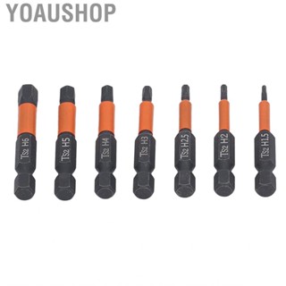 Yoaushop Hex Screwdriver Bit  Steel Bending  High Torsion Strong Magnetic Drive for Engineering