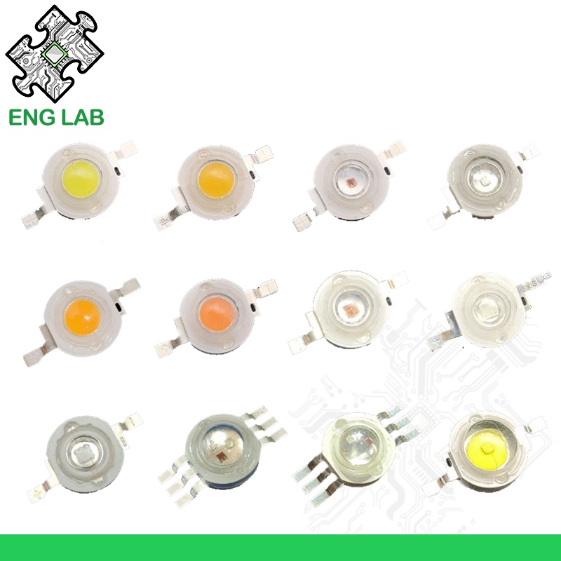 ENGLAB ชุดไฟ LED 3W พลังงานสูง 3.2V พร้อมรอยเท้า SMT เอาท์พุตลูเมนสูง 5 ชิ้น