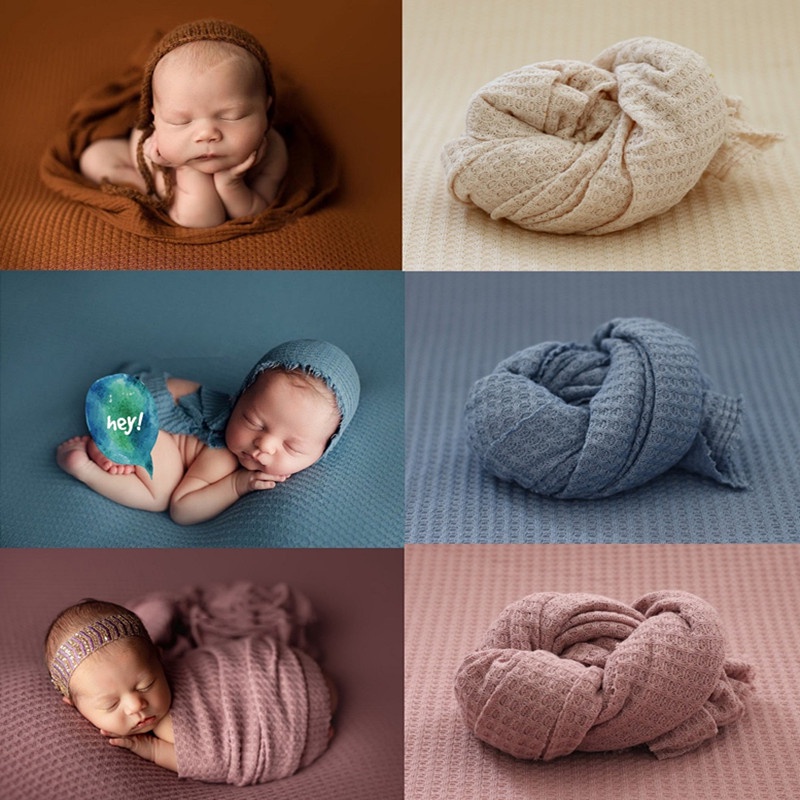 Newborn Photography  Blanket  Baby  Knitted Swaddling Photo Backdrop Shoot Studio Fotografia Backgro