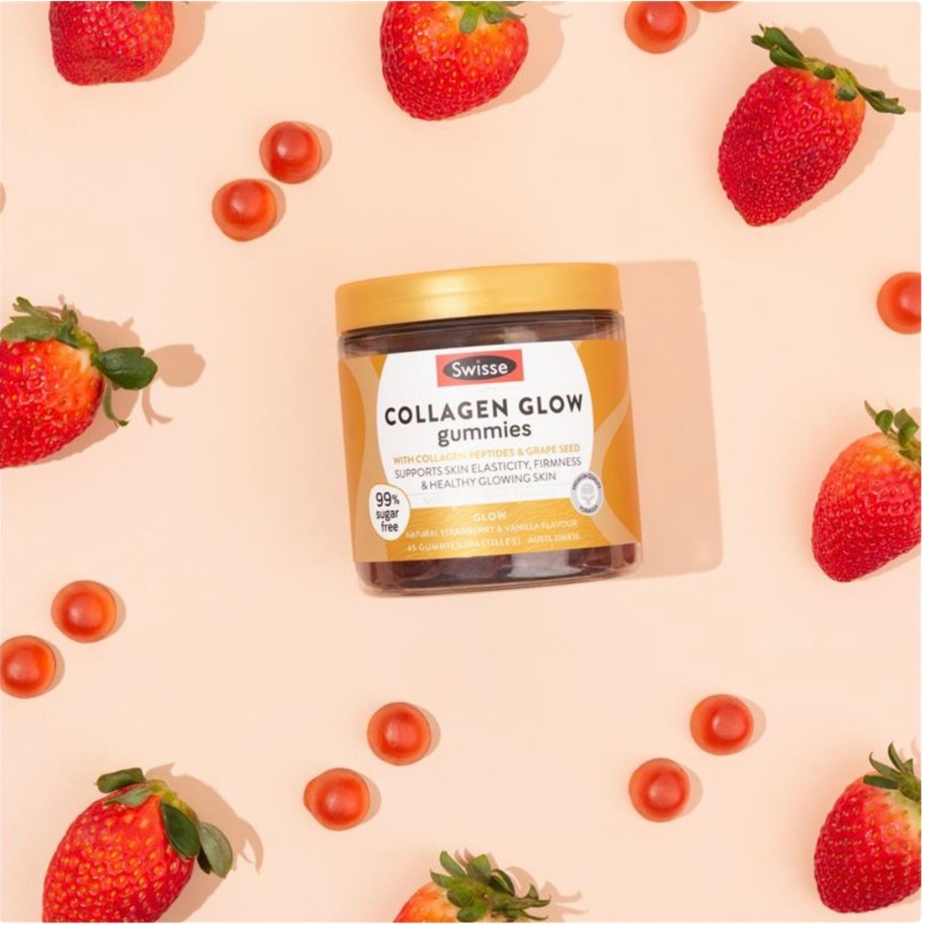 คอลลาเจน  คอลลาเจนกัมมี่ Swisse glow Swisse Beauty Collagen Glow Gummies 45 Pack