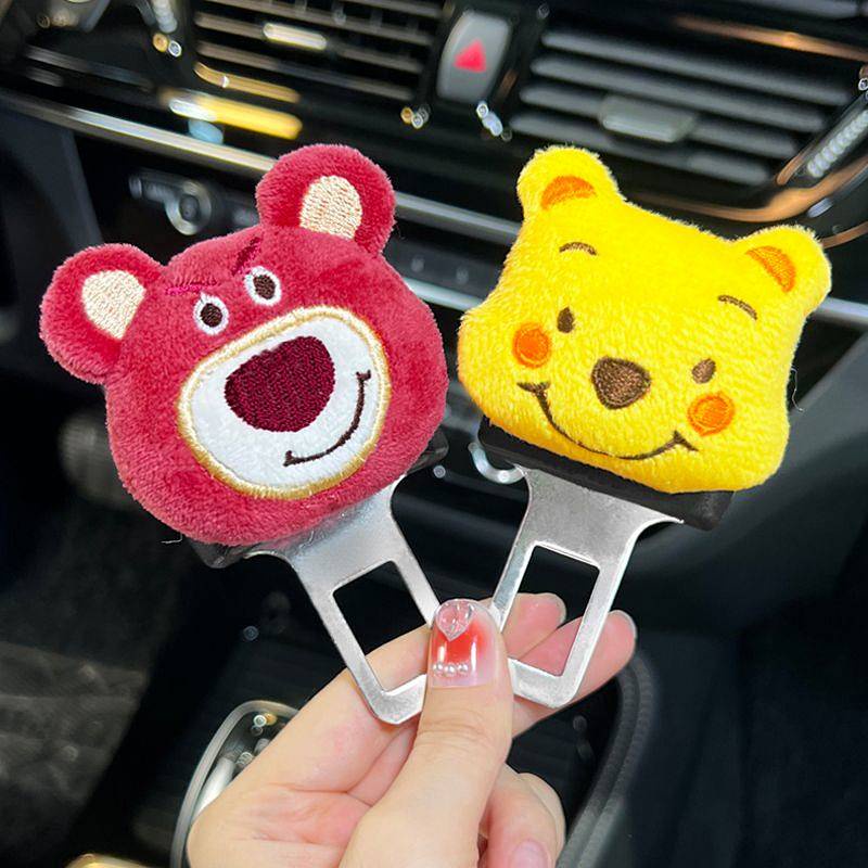 Car Safety Plug with Extension Bayonet Holder Cute Decorative Connector Plate Car Pick Head Lock Anti-Strangulation Belly UDZl