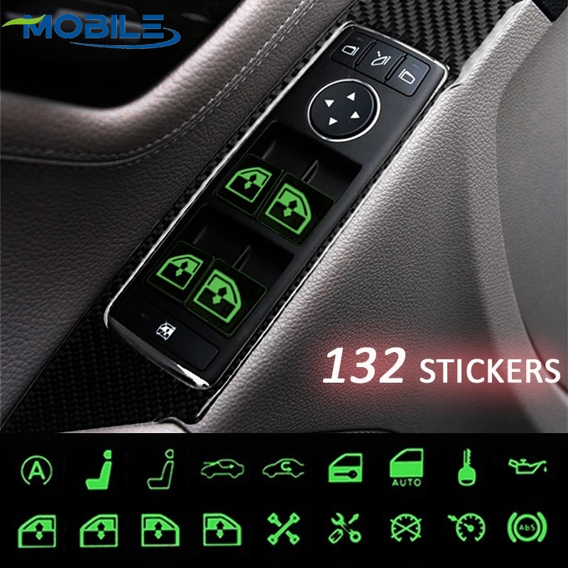 [ Featured ] สติกเกอร์ปุ่มกด ควบคุมหน้าต่างรถยนต์ รถบรรทุก เรือ รถยนต์ 1 แผ่น