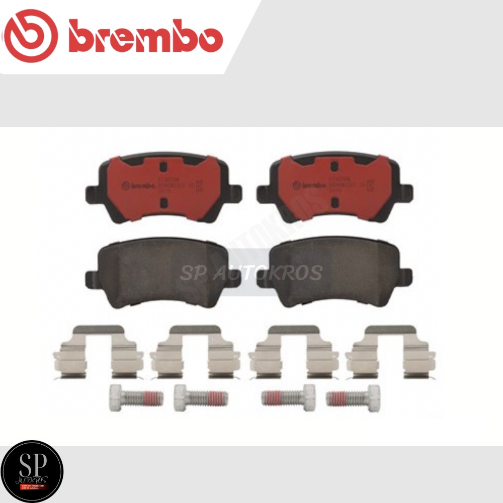 BREMBO ผ้าดิสเบรคหลัง VOLVO S60 II (T4 T5 D3 D4 D5) 10-14, S80 II 06->, XC60 I (T5 T6 D3 D4 D5) 10-1