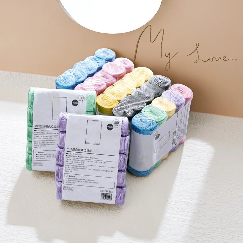 ถุงขยะ เหนียว ได้มาตราฐาน ทนทาน ไร้กลิ่น ไม่รั่วซึม ถุงขยะ 45×50cm 1แพ็ค5ม้วน เนื้อเหนียว ไม่สกปรก ถุงขยะอเนกประสงค์