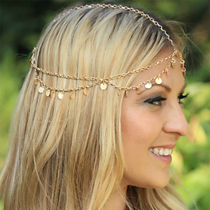Mulilayer ที่คาดผม Headpiece Tassels Head Chain Accessories Bohemian Fashion