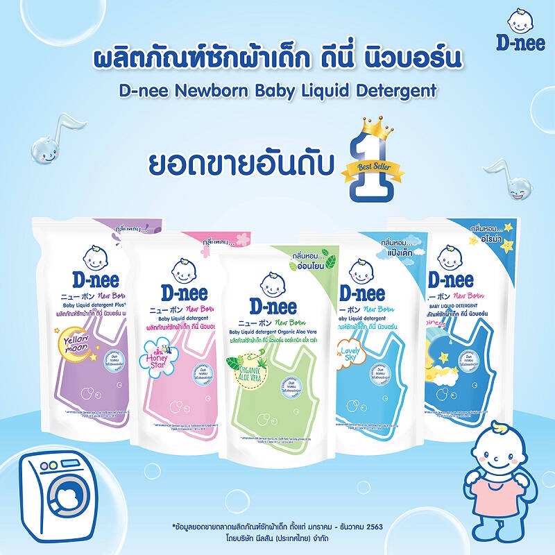 D-nee ดีนี่ น้ำยาซักผ้าเด็ก ขนาด  แบบถุง ชนิดเติม แบบเติม น้ำยาซักผ้าเด็กดีนี่ สุดคุ้ม ถูกที่สุด ถูก