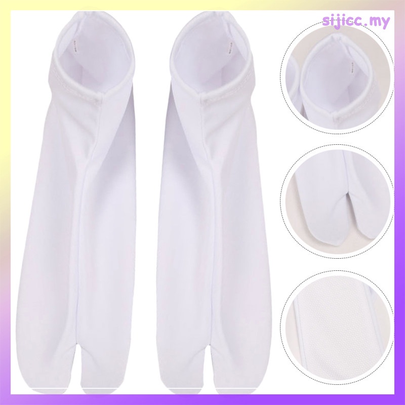 รองเท้าแตะถุงเท้า Grippers ผู้หญิงญี่ปุ่น Clogs แยก Toe สั้นสีขาว Slouch Casual Tabi Kimono Two-toed sijicc