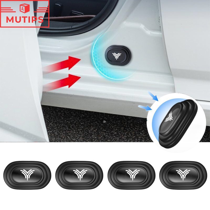 Neta v 12 ชิ้น แผ่นสติกเกอร์ซิลิโคน ลดเสียงรบกวน ป้องกันการชน สําหรับติดประตูรถยนต์