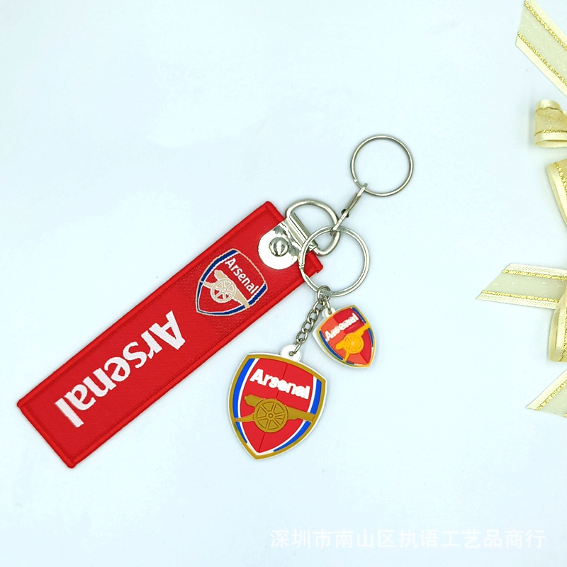 พวงกุญแจ PVC รูปทีม D-Type Arsenal Liverpool Juventus Paris Atletico Barcelona Milan