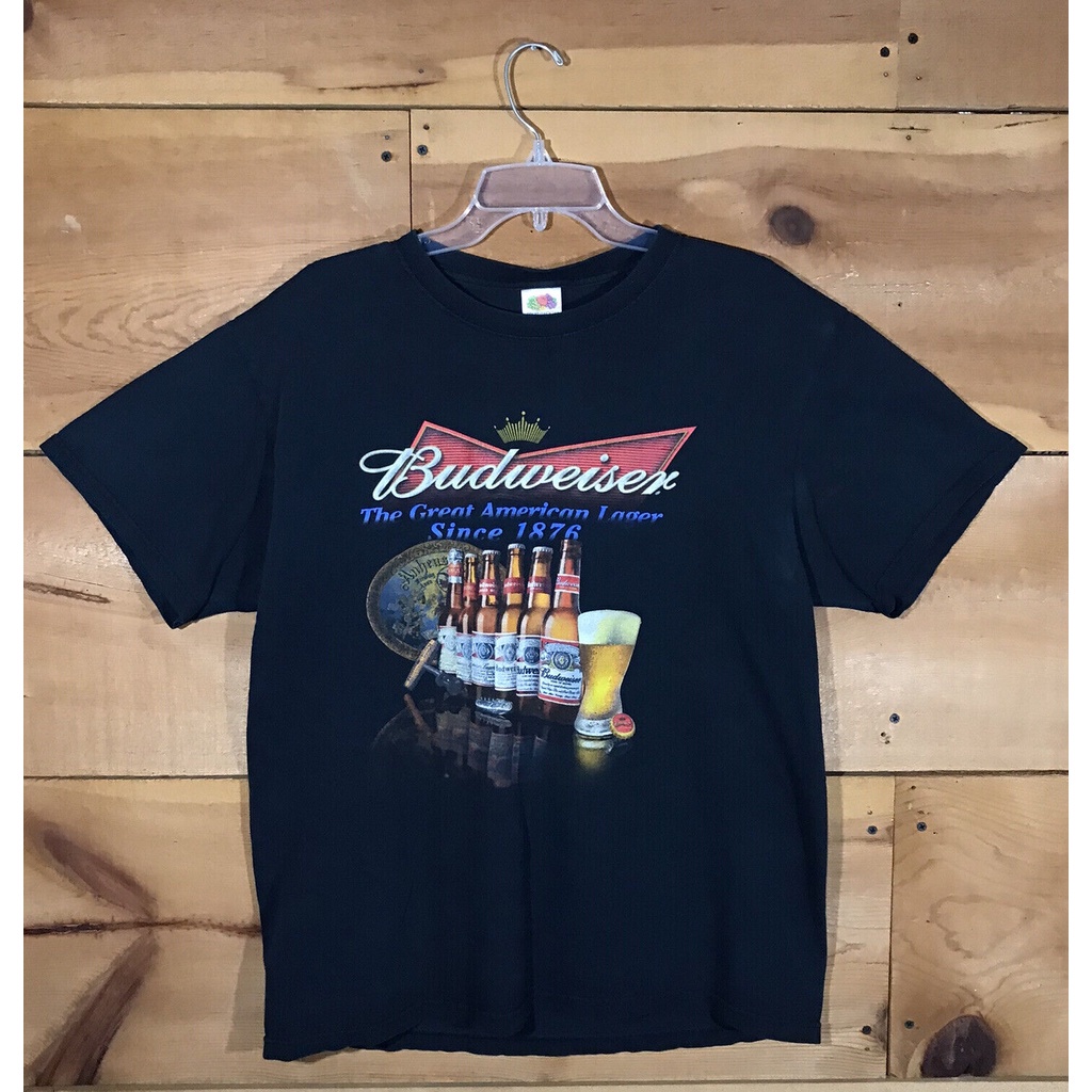 S-5XL 【2022tshirts】เสื้อยืด พิมพ์ลาย Budweiser Fruit of The Loom แฟชั่นสําหรับผู้ชาย