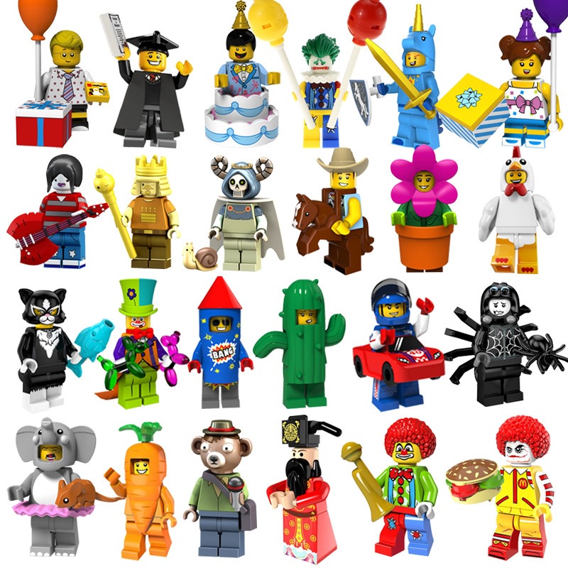 ไต้หวัน 2-ของเล่นเพื่อการศึกษาสําหรับเด็กวาดวาดการ์ตูนอะนิเมะตัวละคร Minifigure ของเล่นบล็อกตัวต่อ