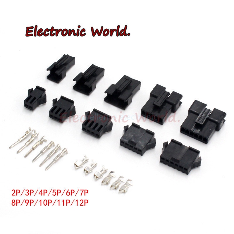 ปลั๊กเชื่อมต่อ JST 2.54 มม. SM 2 3 4 5 6 Pins 20 ชุด