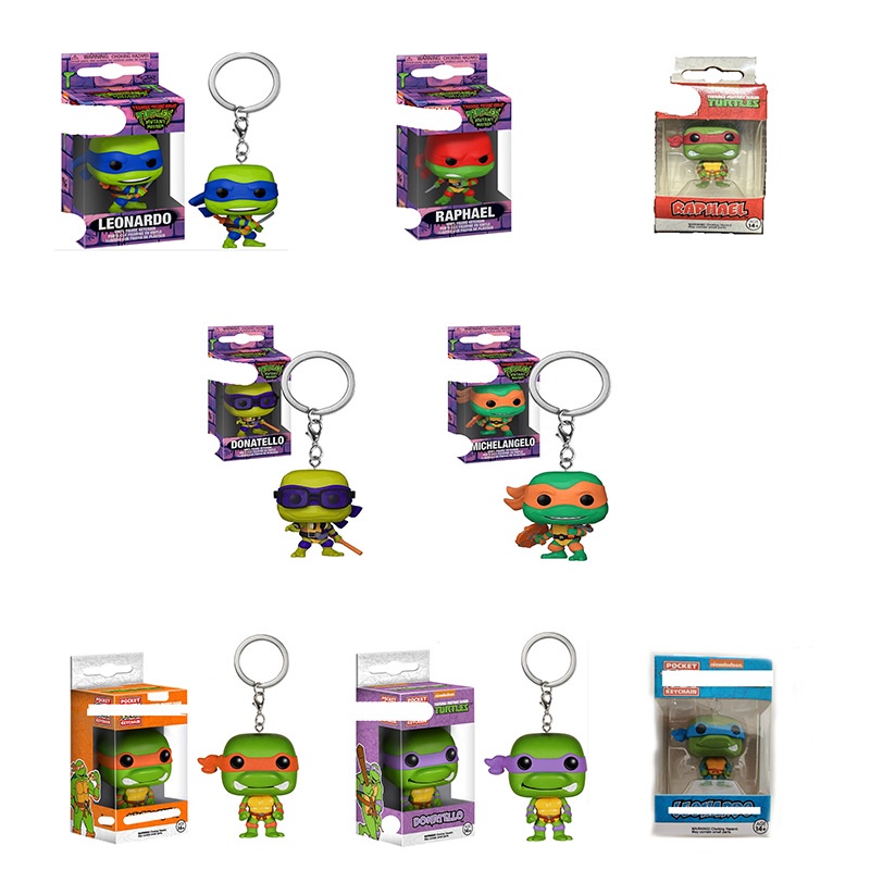Funko ป๊อปเต่า เต่านินจาวัยรุ่น พวงกุญแจ Leonardo