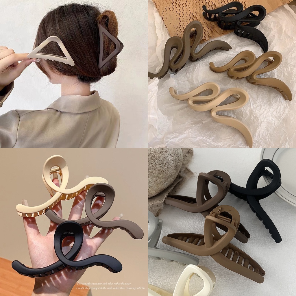 สไตล์ใหม่สไตล์ใหม่กิ๊บติดผมฝ้าคลิปฉลามย้อนยุคฝรั่งเศสกิ๊บติดผมหัวหลังขนาดใหญ่
