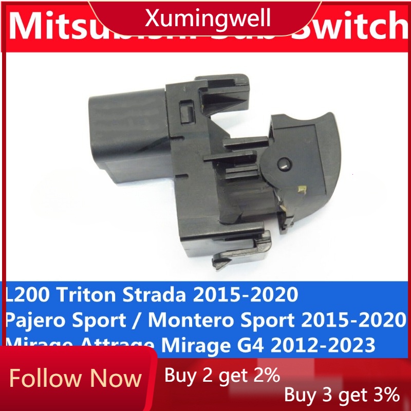 สวิตช์หน้าต่างไฟฟ้า 5pins สําหรับ Mitsubishi L200 Triton Strada 2015-2020 Pajero Sport Montero Sport 2015-2020 Mirage Attrage Mirage G4 2012-2023 Eclipse