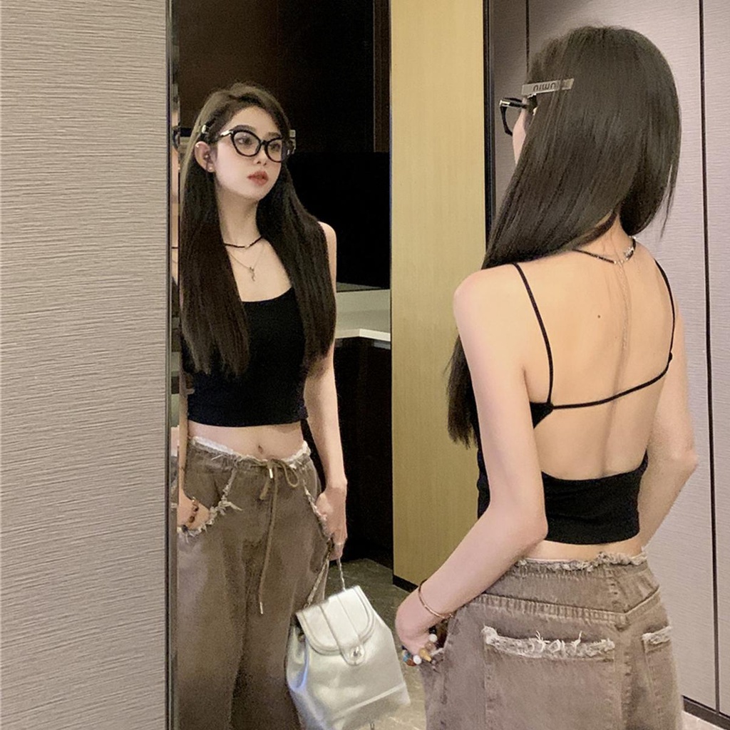 Lune_Grace เสื้อสายเดี่ยวหลังเว้า มีฟองน้ำในตัว เซ็กซี่ x2326# ราคา ถูกที่สุด ดีลบีเคเค