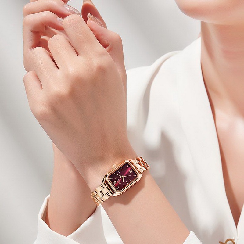 ร้านขายนาฬิกา Julius นาฬิกาข้อมือผู้หญิง รุ่น JA-1320 หน้าปัดเหลี่ยม สายสแตนเลสสตีล แบรนด์เกาหลี แฟชั่นฮิตของแท้