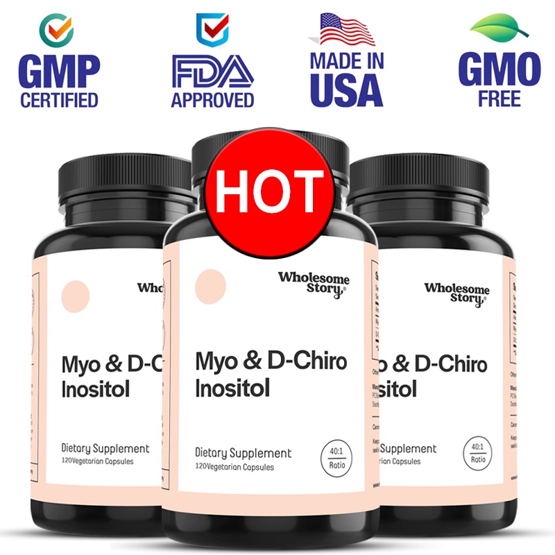 Myo-inositol & D-Chiro Inositol Blend - อัตราส่วน 40: 1 เพื่อประโยชน์สูงสุด - การทรงตัวของฮอร์โมนและการสนับสนุนฟังก์ชั่นโอวาเรีย เพื่อสุขภาพ - ไม่ใช่จีเอ็มโอ - ผลิตในอเมริกา