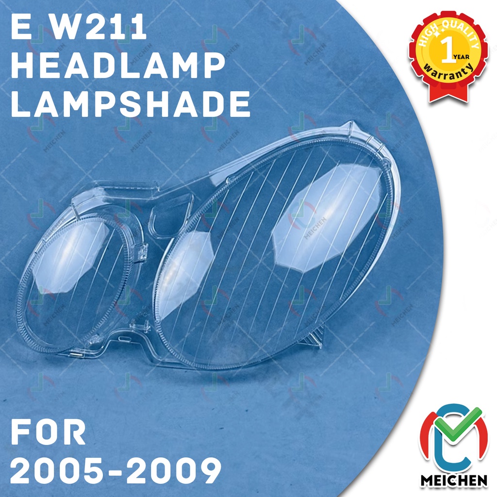 Mercedes Benz W211 ไฟหน้า (2005-2009) E200 E230 E280 E300 E320 E350 เลนส์ ไฟหน้า ฝาครอบตรงรุ่น Headlamp