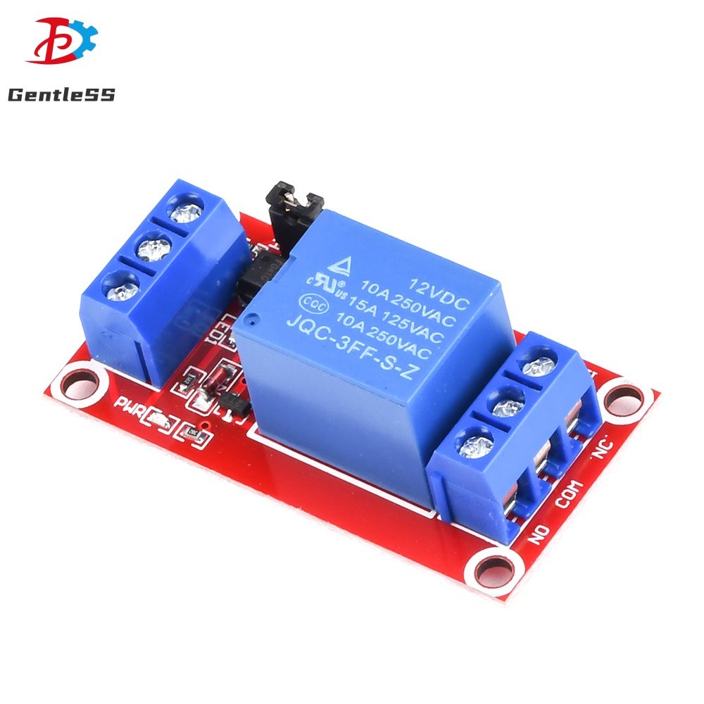 โมดูลรีเลย์ 12V 1 ช่อง พร้อมออปโตคัปเปลอร์ รองรับทริกเกอร์ระดับสูง ต่ํา