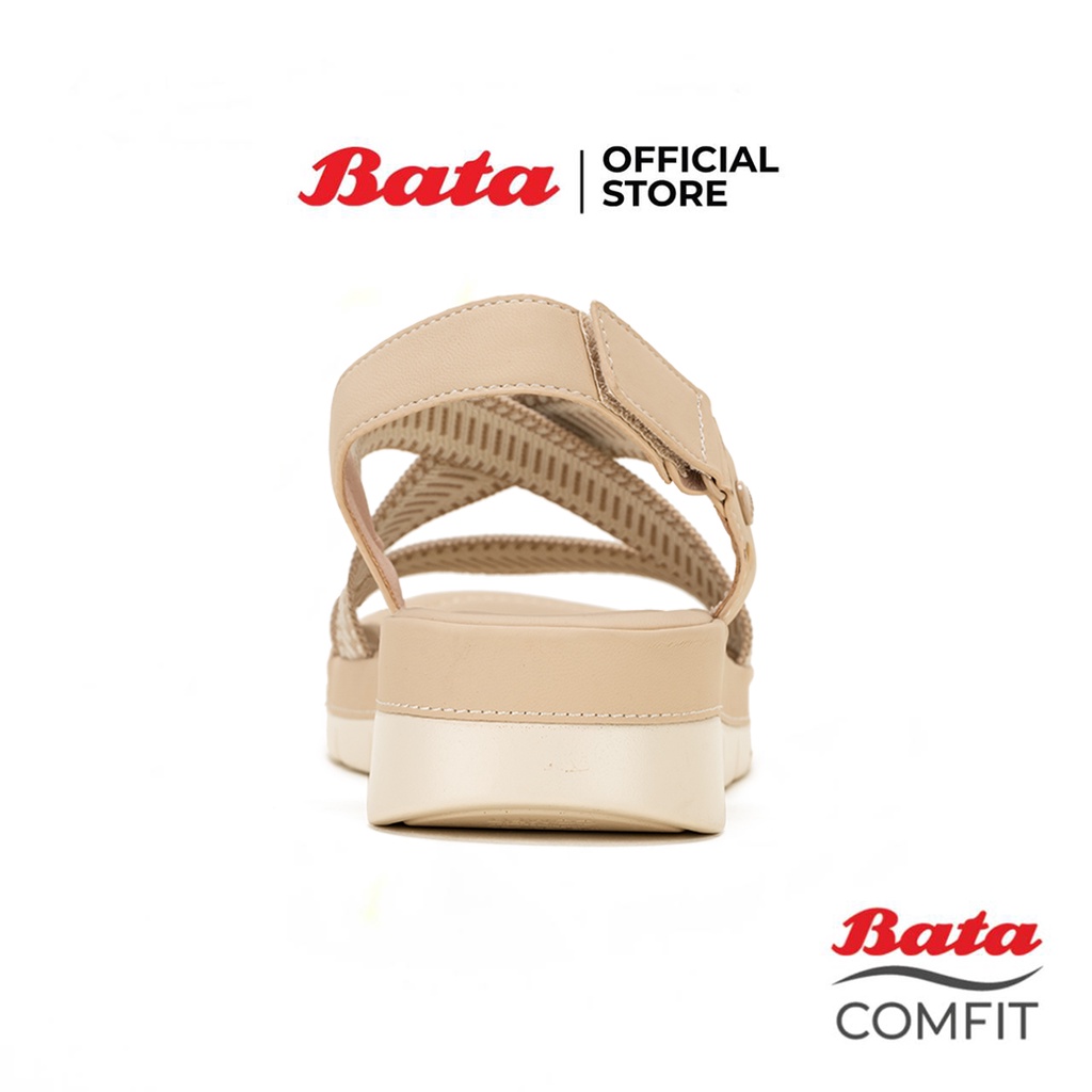Bata บาจา Comfit รองเท้าเพื่อสุขภาพแบบรัดส้น พร้อมเทคโนโลยีคุชชั่น รองรับน้ำหนักเท้า สำหรับผู้หญิง รุ่น W-FLEX สีน้ำตาล 6018060 สีม่วง 6019060