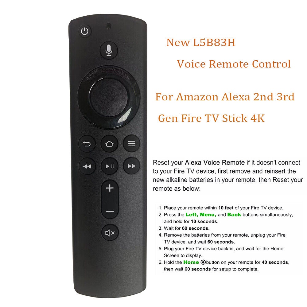 Alexa Voice Remote L5B83H สําหรับ Fire TV รีโมทคอนโทรล Fire TV Stick 4K 2nd