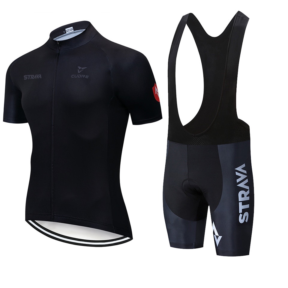 พร้อมส่ง STRAVA ชุดเสื้อแขนสั้น แบบแห้งเร็ว สําหรับปั่นจักรยาน MTB