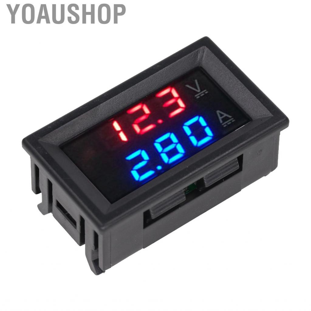 Yoaushop Digital Display Volt Meter Gauge  High Accuracy  Dual DC0-100V Wide Application Multimeter Durable for  Systems
