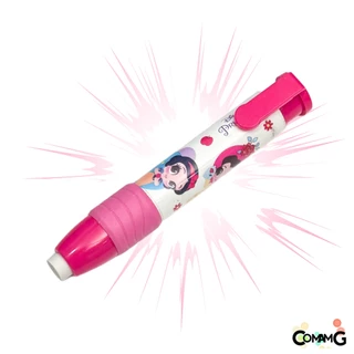 ยางลบแท่ง แบบด้ามกด ทรงดินสอด้ามยาว มียางรองนิ้ว ลายการ์ตูน พร้อมส่ง MT