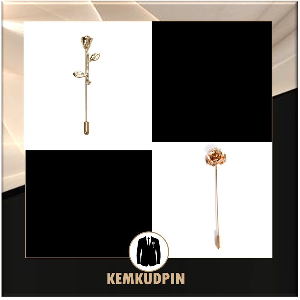 พินติดสูท เข็มกลัด เข็มกลัดติดสูท Lapel Pin ดอกไม้โลหะเล็ก ใบไม้