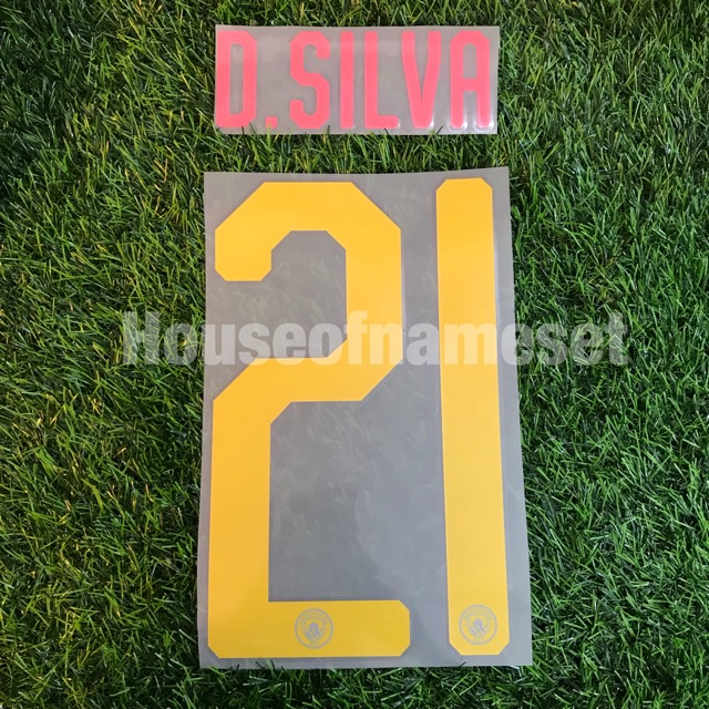 David Silva mancity ucl away 19/20 ชื่อชุด nns