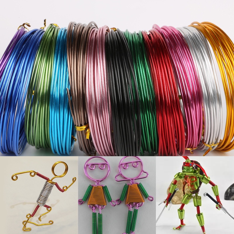 ลวดอลูมิเนียมสี 1-2.5 มม. DIY สําหรับทําเครื่องประดับ