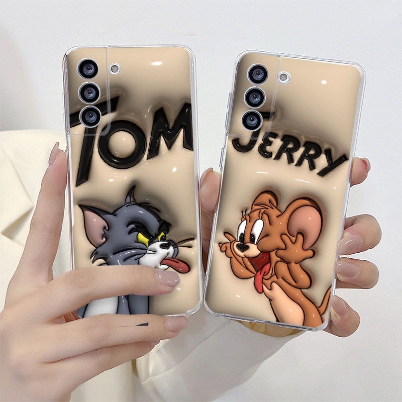 SAMSUNG สําหรับsamsung S23 S24 FE A54 A34 A24 A14 M54 S10 S20 S22 Plus S21 FEหมายเหตุ9 10 Plus 20 Ultra 5Gกรณีแมวน่ารักSoft TPUปลอก
