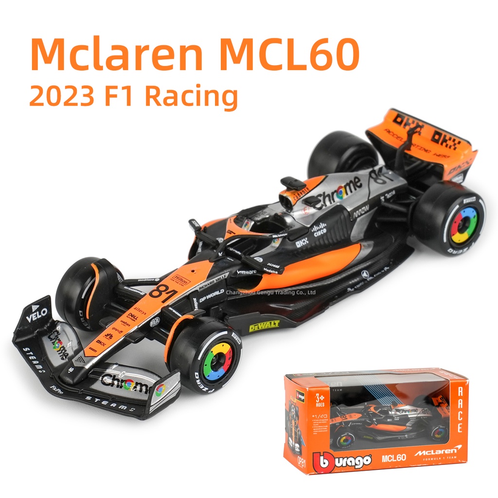 Bburago โมเดลรถแข่ง Mclaren MCL60 F1 1:43 2023 ของเล่นสําหรับเด็ก